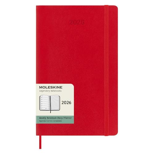 Moleskine Agenda settimanale 2026 12m Gen-Dic Large Soft Rosso (13x21 cm) 74733