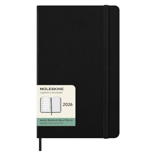 Moleskine Agenda settimanale 2026 12m Gen-Dic Large Hard Nero (13x21 cm) 74689