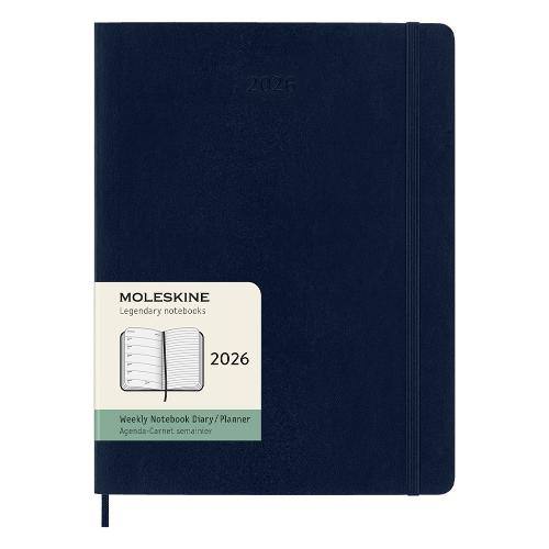Moleskine Agenda settimanale 2026 12m Gen-Dic XL Soft Blu zaffiro (19x26 cm) 75242