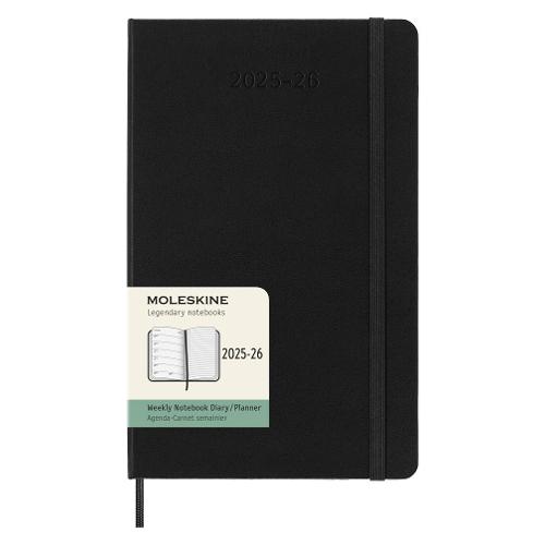 Moleskine Agenda settimanale 2025/26 18m Lug-Dic Large Hard Nero (13x21 cm) 75396