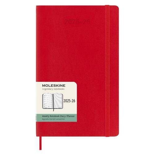 Moleskine Agenda settimanale 2025/26 18m Lug-Dic Large Soft Rosso (13x21 cm) 75433