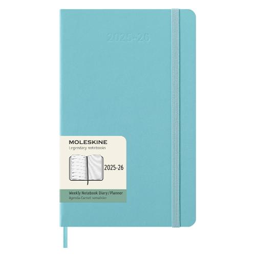 Moleskine Agenda settimanale 2025/26 18m Lug-Dic Large Hard Acquamarina (13x21 cm) 76393