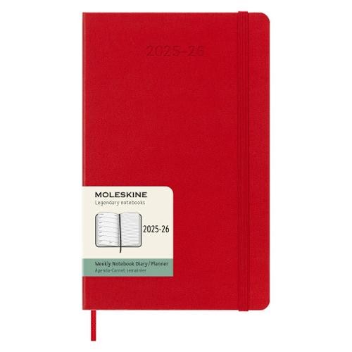 Moleskine Agenda settimanale 2025/26 18m Lug-Dic Large Hard Rosso (13x21 cm) 75402