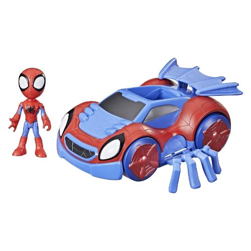 Hasbro Veicolo 2 in 1 Web-Crawler con personaggio SPIDEY F1944