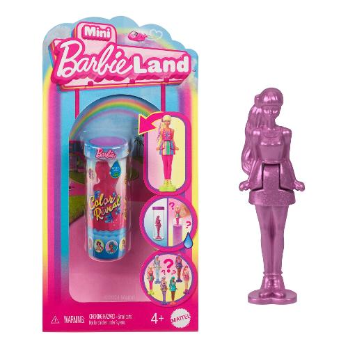 Mattel Bambola Mini Doll Color Reveal (3,8cm) BARBIE LAND Assortito HYF28