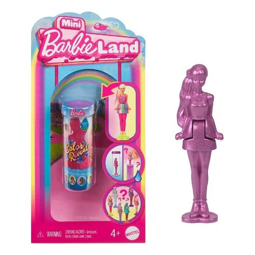 Mattel Bambola Mini Doll clipstrip Color Reveal (3,8cm) BARBIE LAND Assortito JCW59