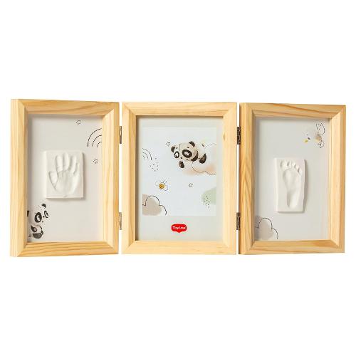 Tiny Love Cornice tripla wooden con kit prime impronte (49x21cm) TYNY CREATIONS Naturale 3333166081