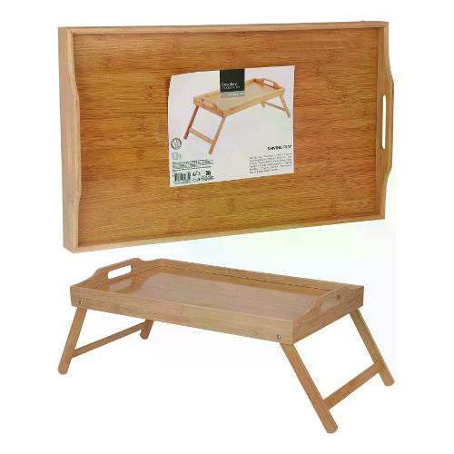 Koopman Vassoio letto (50x30x21cm) EXCELLENT HOUSEWARE Bamboo naturale C80653810
