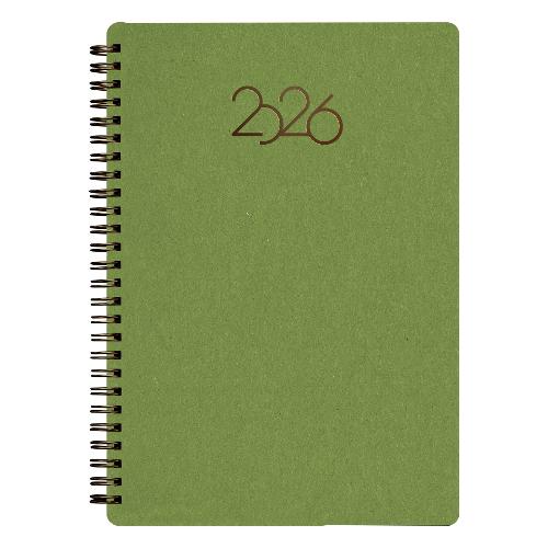 Notabene Agenda settimanale 2026 12m Gen-Dic Spiralata Verde (16,6x24 cm) I374L402