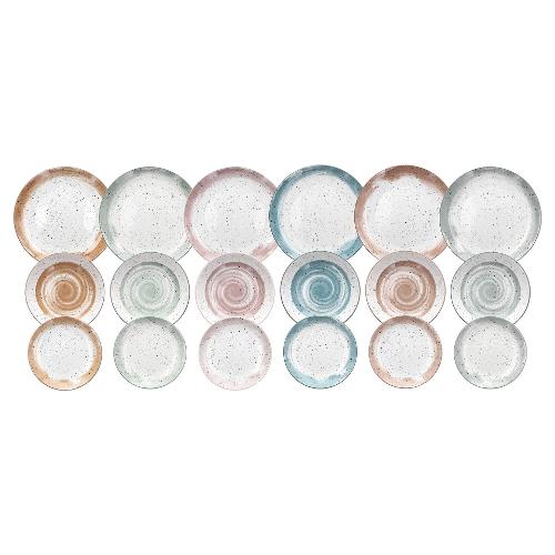 Tognana Servizio piatti Porcellana 18 pz SIENNA Multicolore MC07018M209
