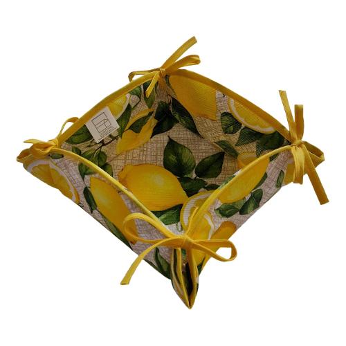 Olibò Porta pane (25x25cm) cestino MATTEO Giallo limone