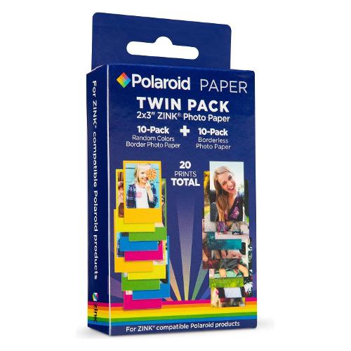 Polaroid Carta fotografica 5 x 7,6 cm 20pz ZINK Twin Pack POLZ2X320MIX
