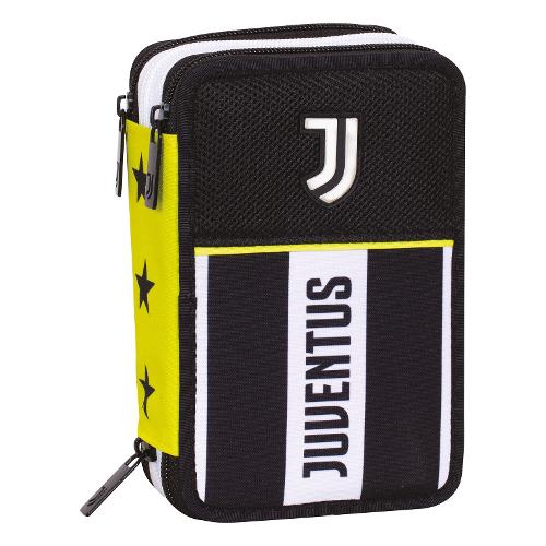 Seven Astuccio triplo scomparto accessoriato JUVENTUS Bianco e Nero 30B602504 36 colori con penne e accessori