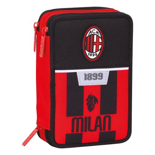 Seven Astuccio triplo completo 36 colori con penne e accessori MILAN Rosso e Nero 30F202504