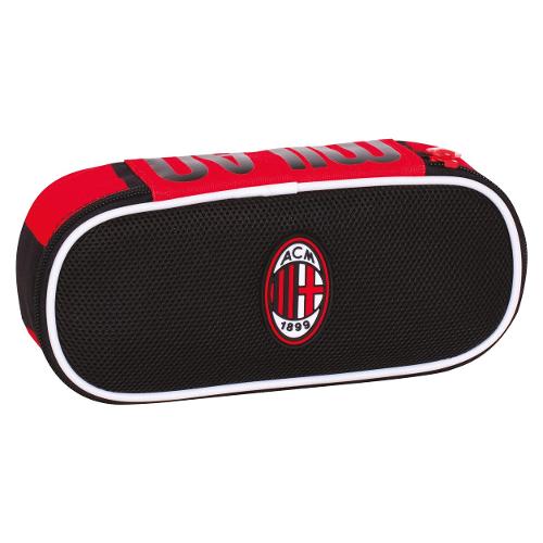 Seven Astuccio round con portapenne (23x5,5x10cm) MILAN Rosso e Nero 30F202506