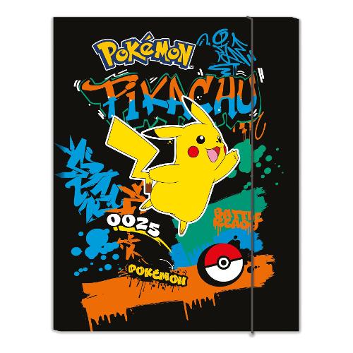 Seven Cartellina 3 lembi con elastico POKÉMON Assortito (25x1x34 cm) 50G502503