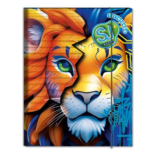 Seven Cartellina 3 lembi con elastico SJ CUCCIOLI Assortito (25x1x34 cm) 50C202534