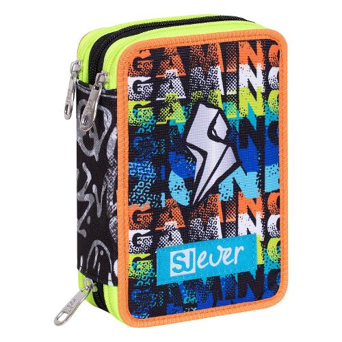 Seven Astuccio triplo scomparto accessoriato SJ EVER Assortito 30C202533 36 colori con penne e accessori