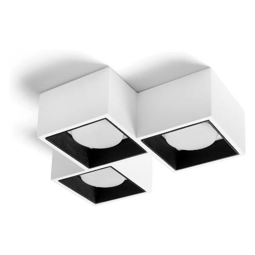 Tecnico Natural Light Plafoniera NASSO Nero (23,6x7,3x30,6cm) T511 3 luci - GX53 - Max 30W