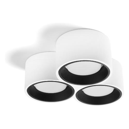 Tecnico Natural Light Plafoniera NASSO Nero (23,5x7,3x22cm) T505 3 luci - GX53 - Max 30W