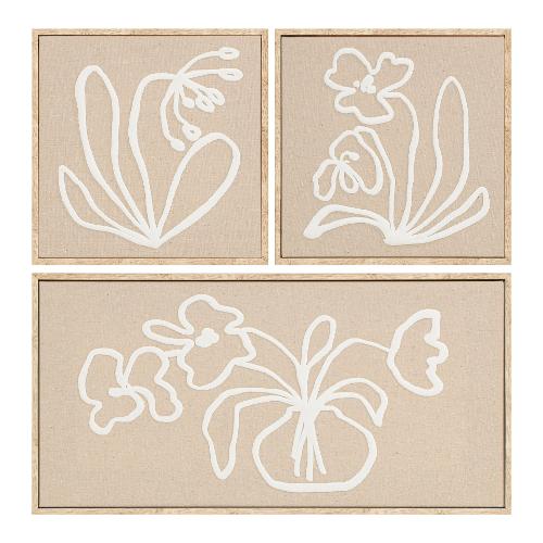 Amicasa Flores Set dipinti Art 5