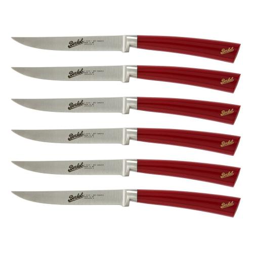 Berkel Set coltelli bistecca Inox 6 pz ELEGANCE Rosso KEP6ST11SRRBL