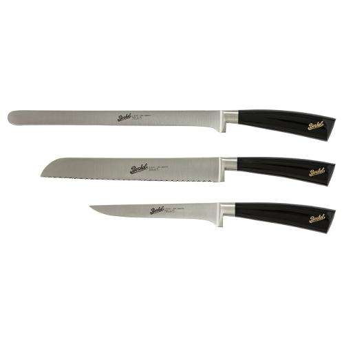 Berkel Set coltelli da cucina Inox 3 pz Prosciutto ELEGANCE Nero KEP3HS00SRBGB