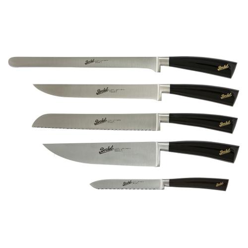 Berkel Set coltelli da cucina Inox 5 pz Chef ELEGANCE Nero KEP5CN00SRBBL