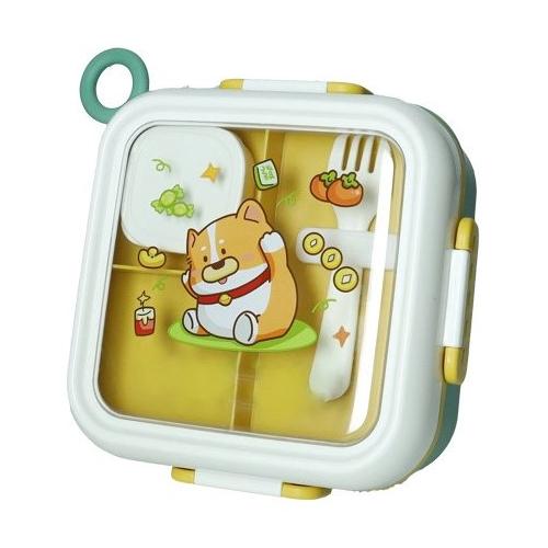 Brandani Porta pasto (18x18x9cm) 6 sc con posata Verde 51475