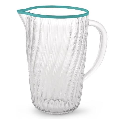 H&H Caraffa (2,4Lt) Trasparente bordo verde 9692000