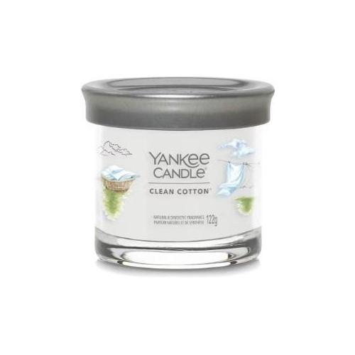 Yankee Candle Candela profumata Clean cotton (8x7,6cm) Tumbler 20-30 ore SIGNATURE Bianco 1744735E