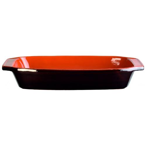 Vulcania Teglia rettangolare terracotta (30x13cm) TERRA Marrone B1TG030