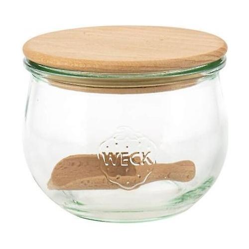 Weck Barattolo (580ml) con paletta e coperchio legno Naturale 744