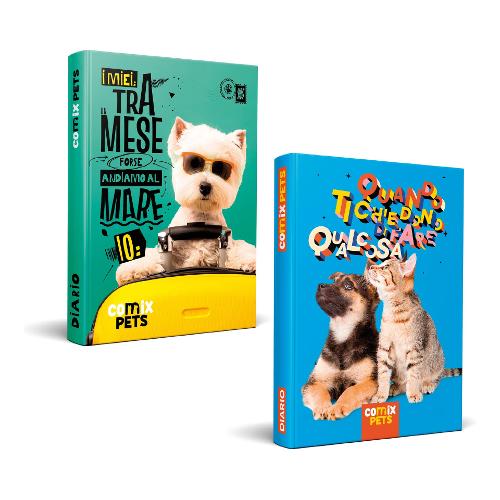 Comix Diario scolastico Standard 2025/26 12m Set-Ago PETS Assortito 73354PR