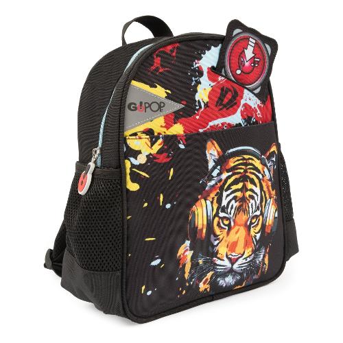 Go Pop Zainetto asilo - 10 Lt TIGER BEATS Nero multicolor GG9Y1110