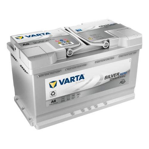 Varta Batteria auto positivo a dx A6 12V 80 Ah (31,5x17,5x19cm) SILVER DYNAMIC AGM 580901080J382