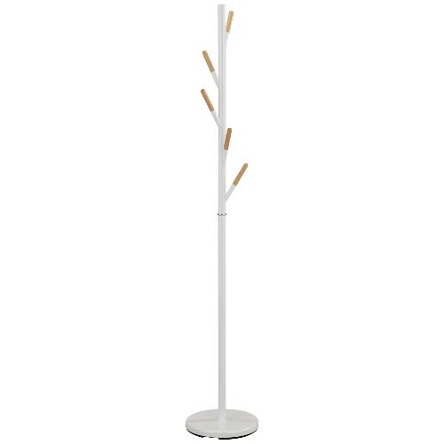 Amicasa ROXY Appendiabiti Bianco Metallo, Legno