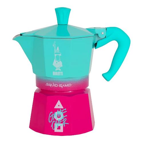 Bialetti Caffettiera Alluminio 3 Tazze SQUID GAME Moka Express Bicolor 0005391