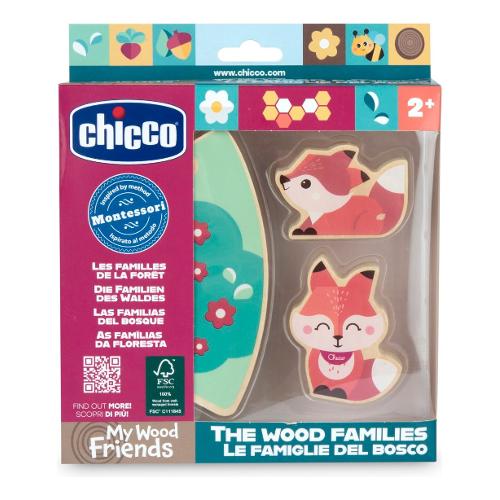 Chicco Set 2 personaggi legno Dolci Amici della Foresta 24m+ MY WOOD FRIENDS Assortito 00012208000000
