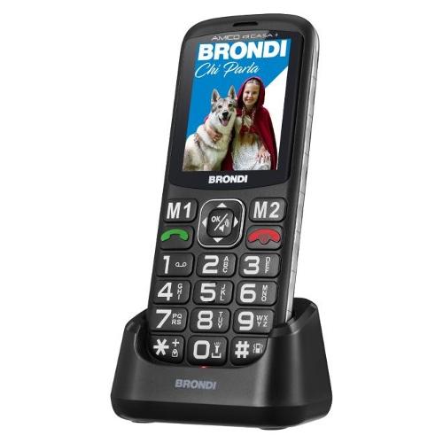Brondi Cellulare 2G Gprs AMICO DI CASA+ Dual SIM Black