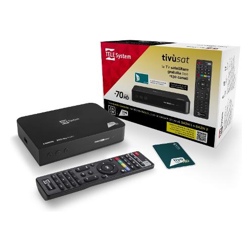 Telesystem Decoder TS9019HEVC tivùsat Black 58010100 DVB-S2