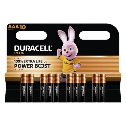 Duracell Batteria Ministilo AAA Alcalina PLUS Power Boost 10pz DU0253