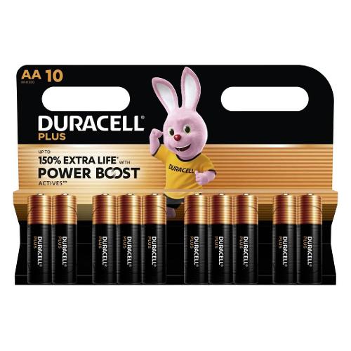 Duracell Batteria Stilo AA Alcalina PLUS Power Boost 10pz DU0153