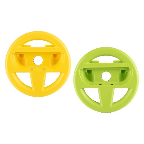 Qubick Volante simulatore guida SWITCH 2 Dual Wheel for Joy Con 2 Green e Yellow VOS20002