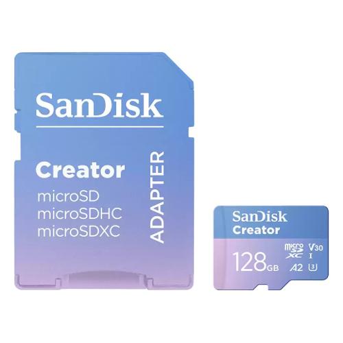 Sandisk MicroSD 128GB CREATOR Light blue e Violet SDSQXAA 128G GN6MS