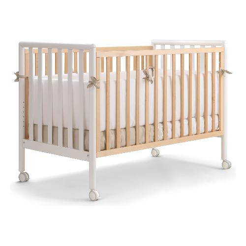 Pali Lettino infanzia FLIPPY evolutivo trasformabile (132,5x72,5x96cm) Bianco e Naturale 0127FLIBN
