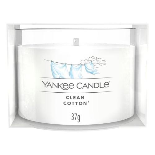 Yankee Candle Candela profumata Clean Cotton (5,4x4,4cm) Votiva 7-10 ore Bianco 1701437E