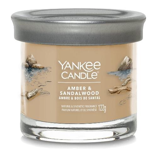 Yankee Candle Candela profumata Amber & Sandalwood (8x7,6cm) Tumbler 20-30 ore SIGNATURE Beige 1744756E