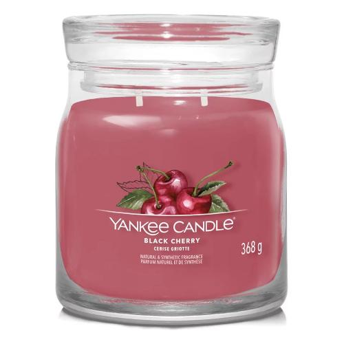 Yankee Candle Candela profumata Black Cherry (9,3x11,4cm) Giara M 35-50 ore SIGNATURE Rosa 1701391E