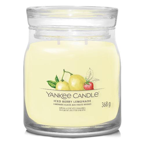 Yankee Candle Candela profumata Iced berry lemonade (9,3x11,4cm) Giara M 35-50 ore SIGNATURE Giallo 1630017E